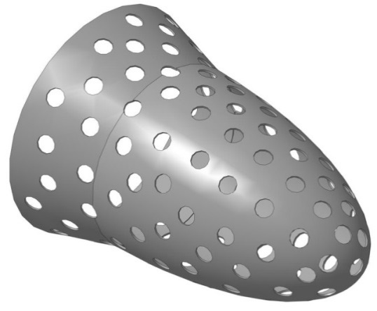 Рис. 1. Схематичное изображение центрального тела сопла ТРД