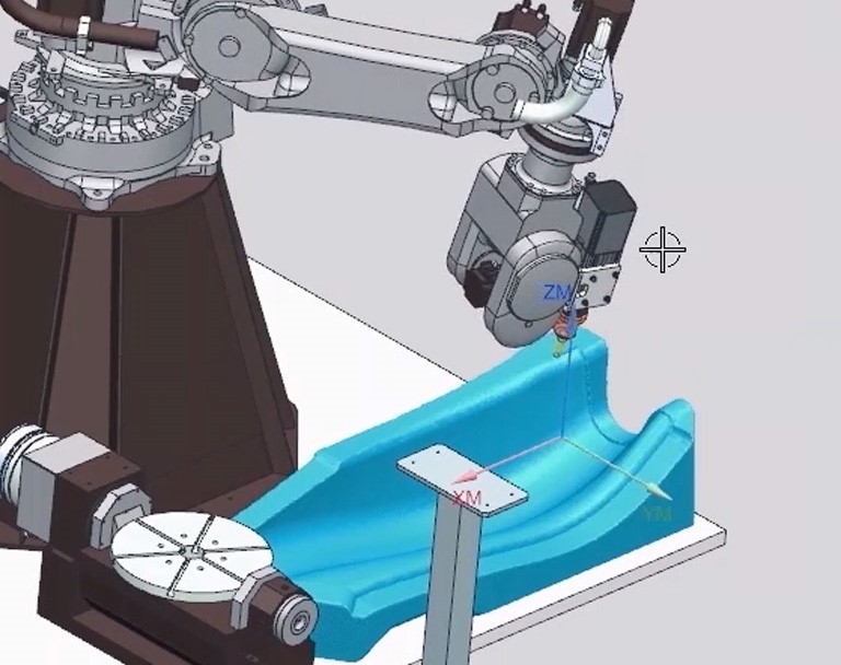 Рисунок 6. Фрезерная операция обработки крупногабаритной формы для обтекателя радиатора гоночного автомобиля «Формулы-1»