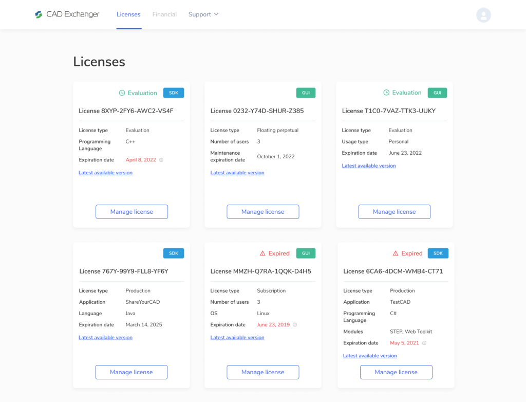2-1 Личный кабинет - Управляйте лицензиями в личного кабинете на cadexchanger.com.png